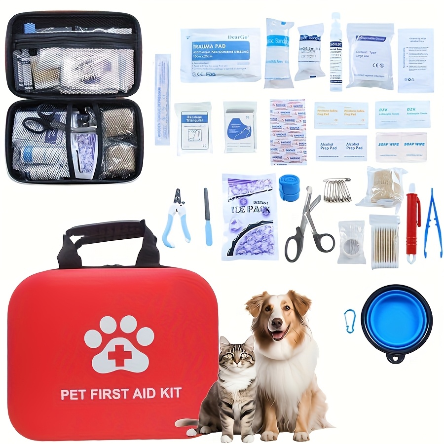 Pet Supplies First - Large Capacity Pet First Aid Kit,