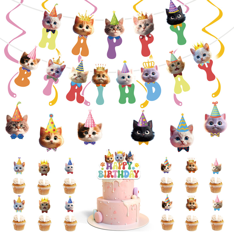 Cat Face Hanging Swirl Decorat - Pet Supplies First ulasan dan harga