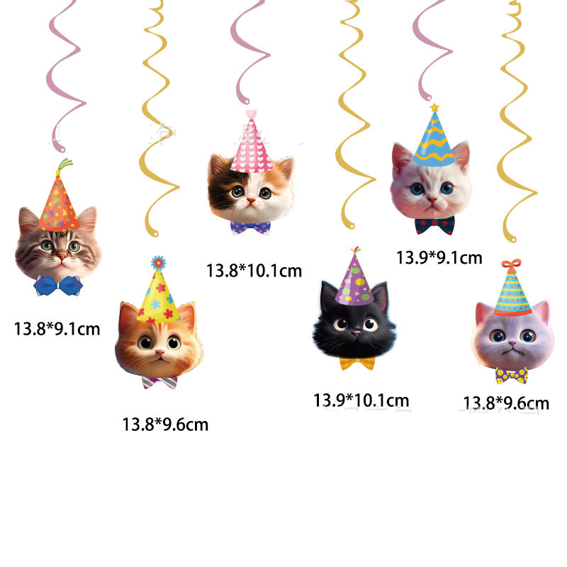 Cat Face Hanging Swirl Decorat - Pet Supplies First ulasan dan harga