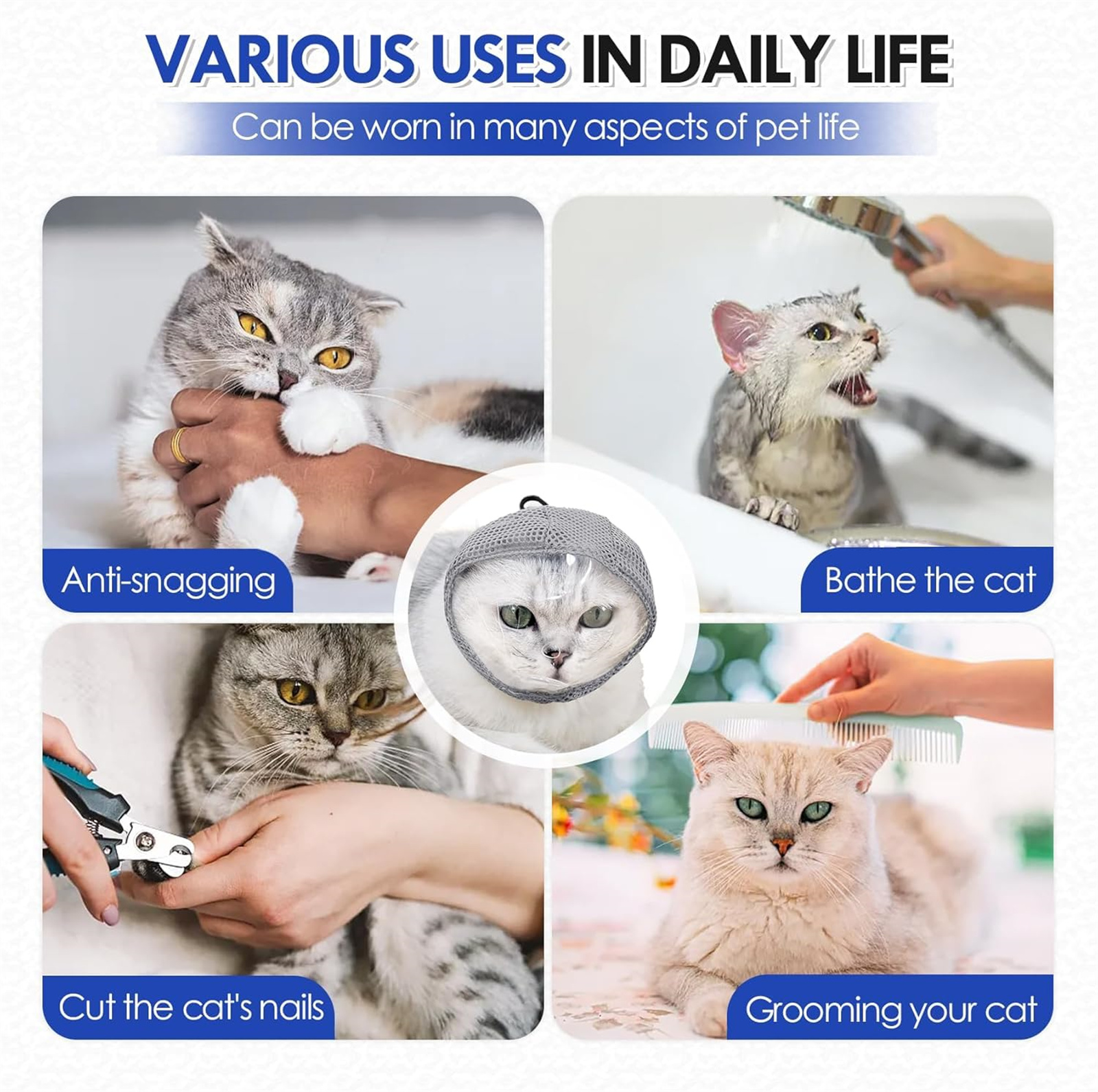 Breathable Cat Muzzle Anti Bit - Pet Supplies Vet ulasan dan harga
