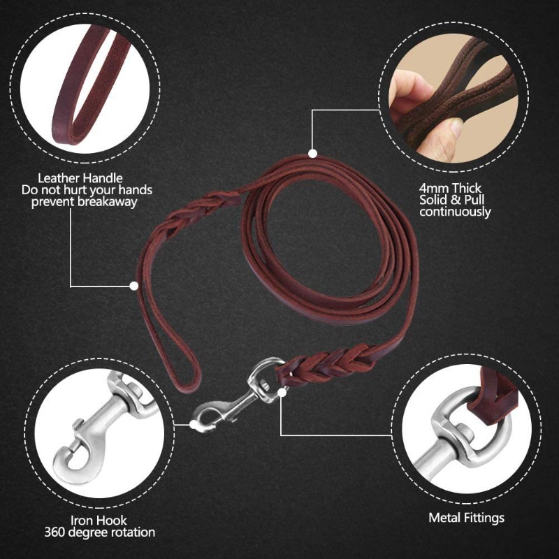 First layer cowhide leash Germ - Pet Supplies First ulasan dan harga